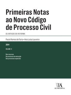 cover image of Primeiras Notas ao Novo Código de Processo Civil--Volume II
